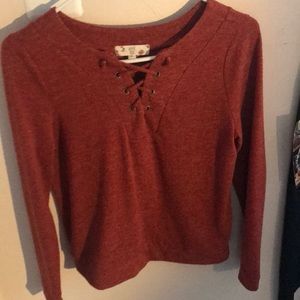 rust colored sweater